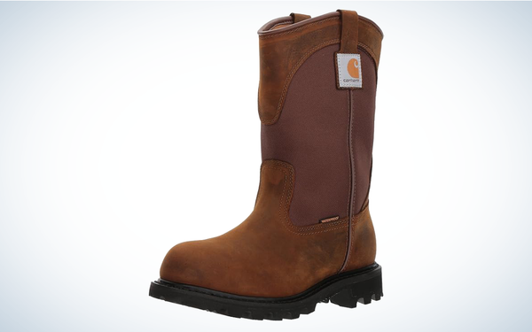 Carhartt Women's Wellington Work Boot on gray and white background