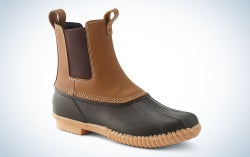Lands’ End Insulated Flannel Lined Chelsea Duck Boots in Men’s and Women’s are the best slip on duck boots.