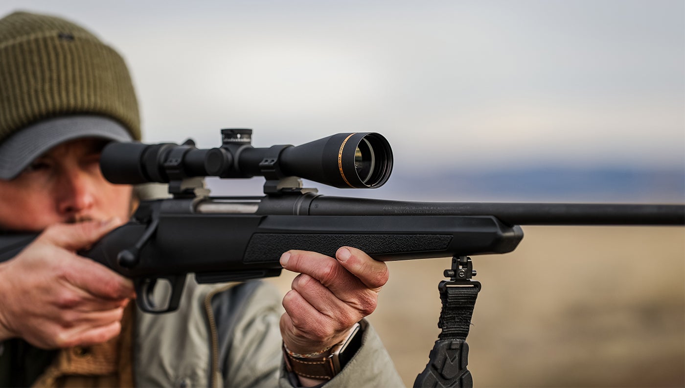 photo of hunter shooting rifle