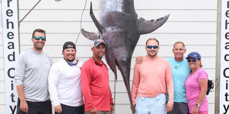Father and Son Crush North Carolina State Record with Massive 12.5-Foot Swordfish