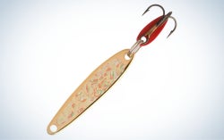 Bay de Noc Swedish Pimple is the best overall ice fishing lure for perch.