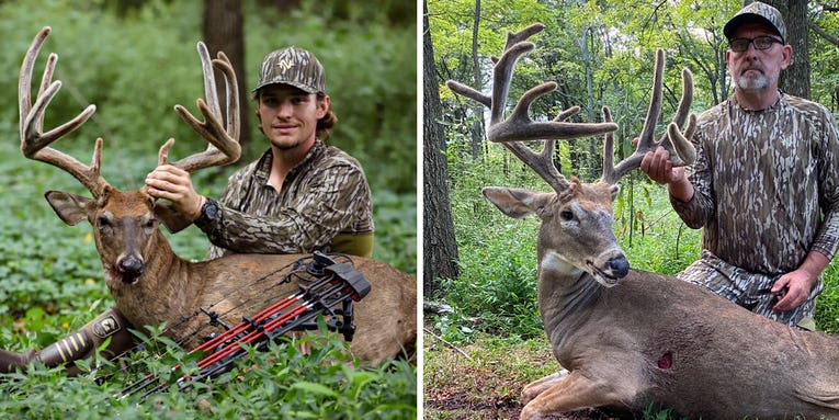 Father and Son Bowhunters Tag Twin Velvet Trophies on Kentucky Opener