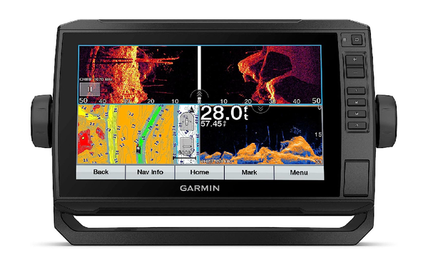 Garmin Echomap UHD 93sv Touchscreen Fish Finder/Chartplotter Combo on white background