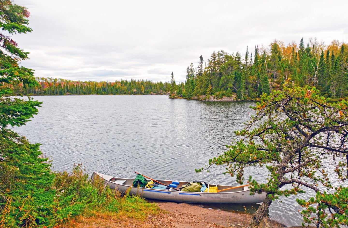 Canoe on the boundary waters