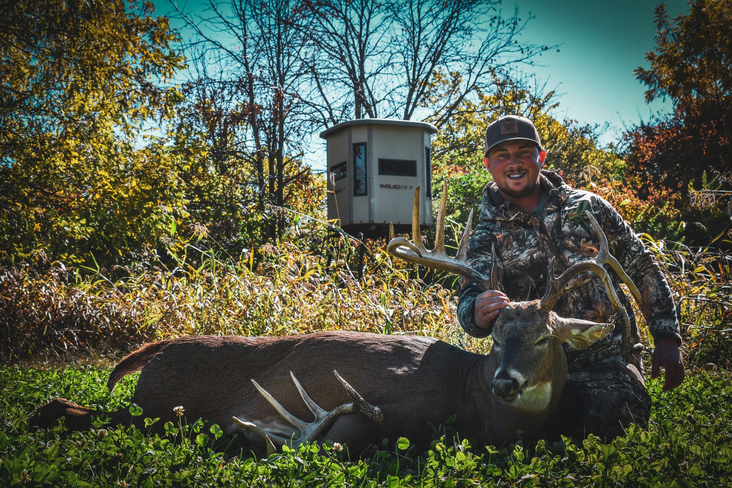 photo of biggest bucks of October hunter and buck