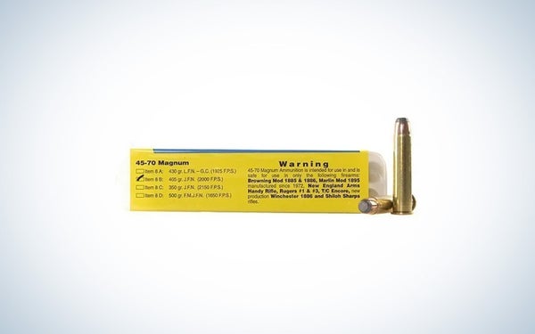 Munitions Buffalo Roulement 45-70 Gouvernement 405 Grain Coated Flat Nose Box 20