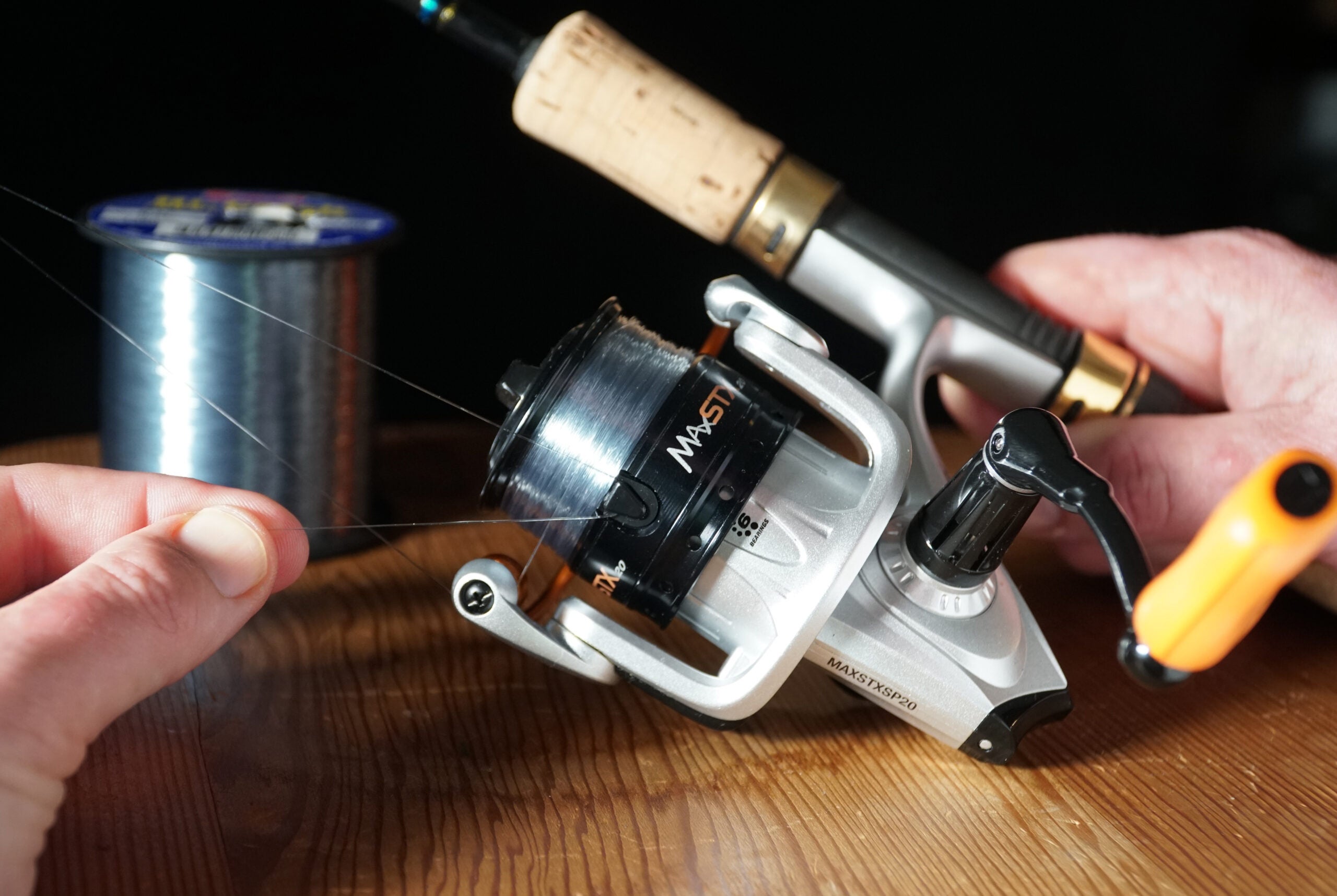 how to spool a spinning reel, step seven