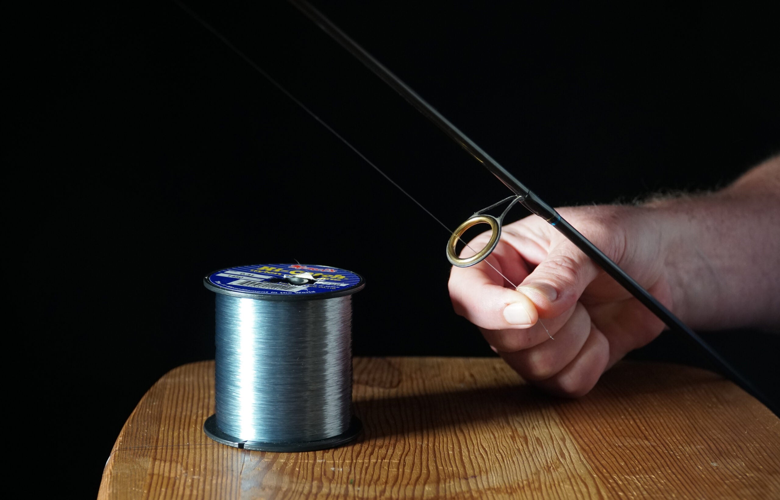 how to spool a spinning rod, step two