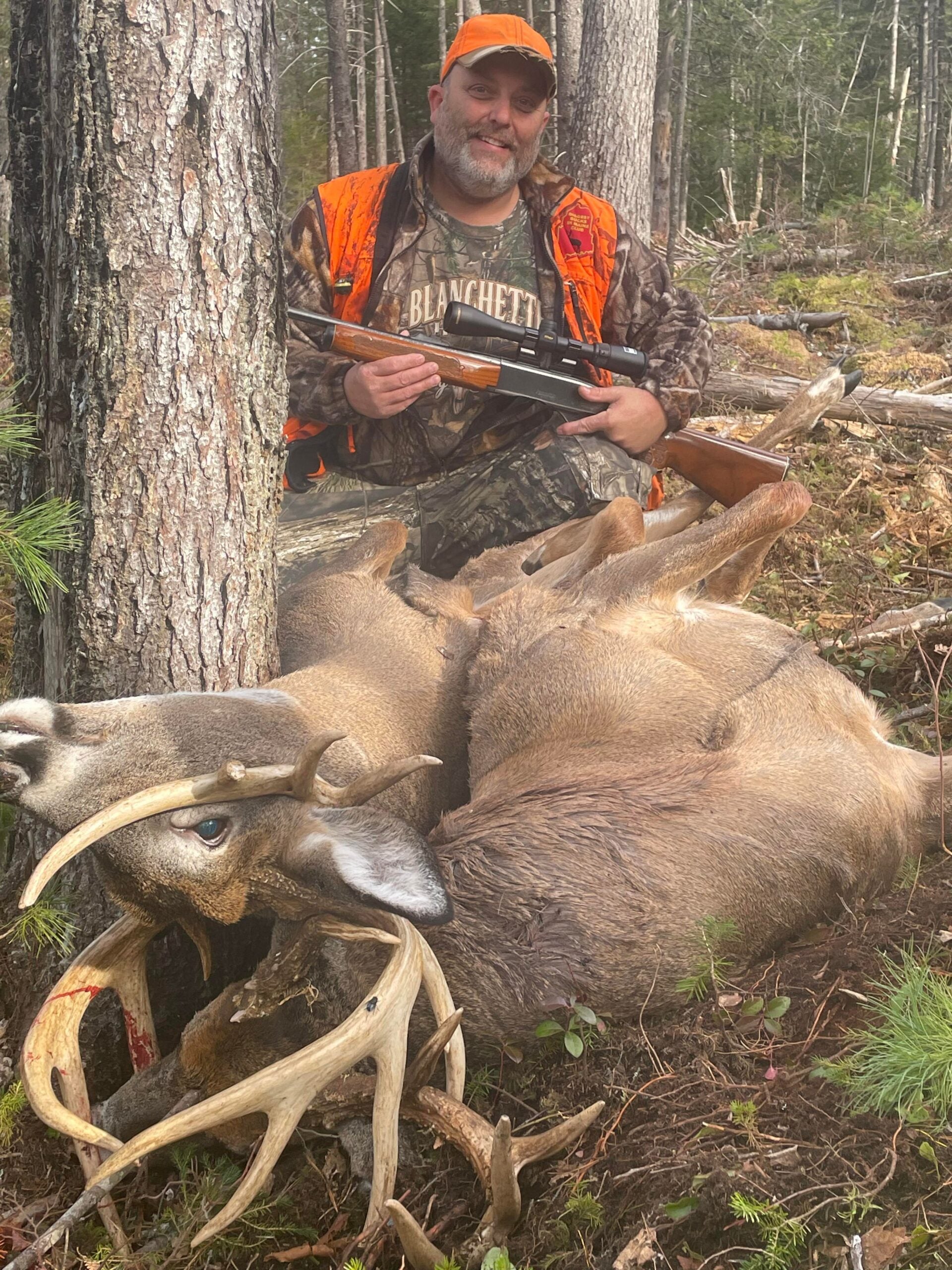Maine Hunter Tags 9-Point Buck closed with a dead 10-pointer