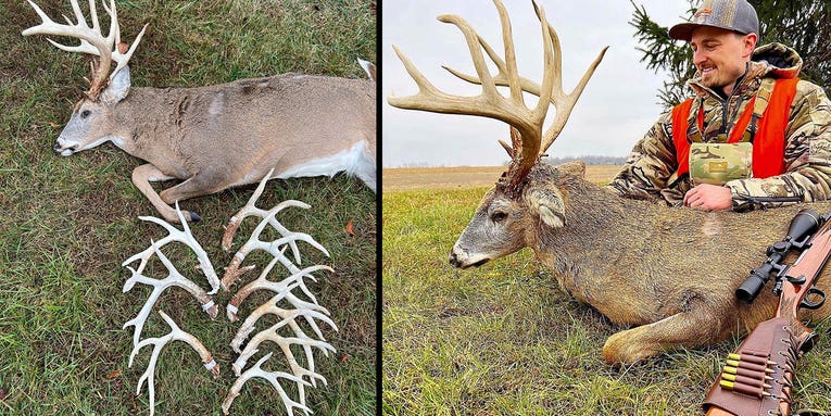 Indiana Hunter Takes 192-Inch Whitetail After Finding 6 Years’ Worth of the Buck’s Sheds
