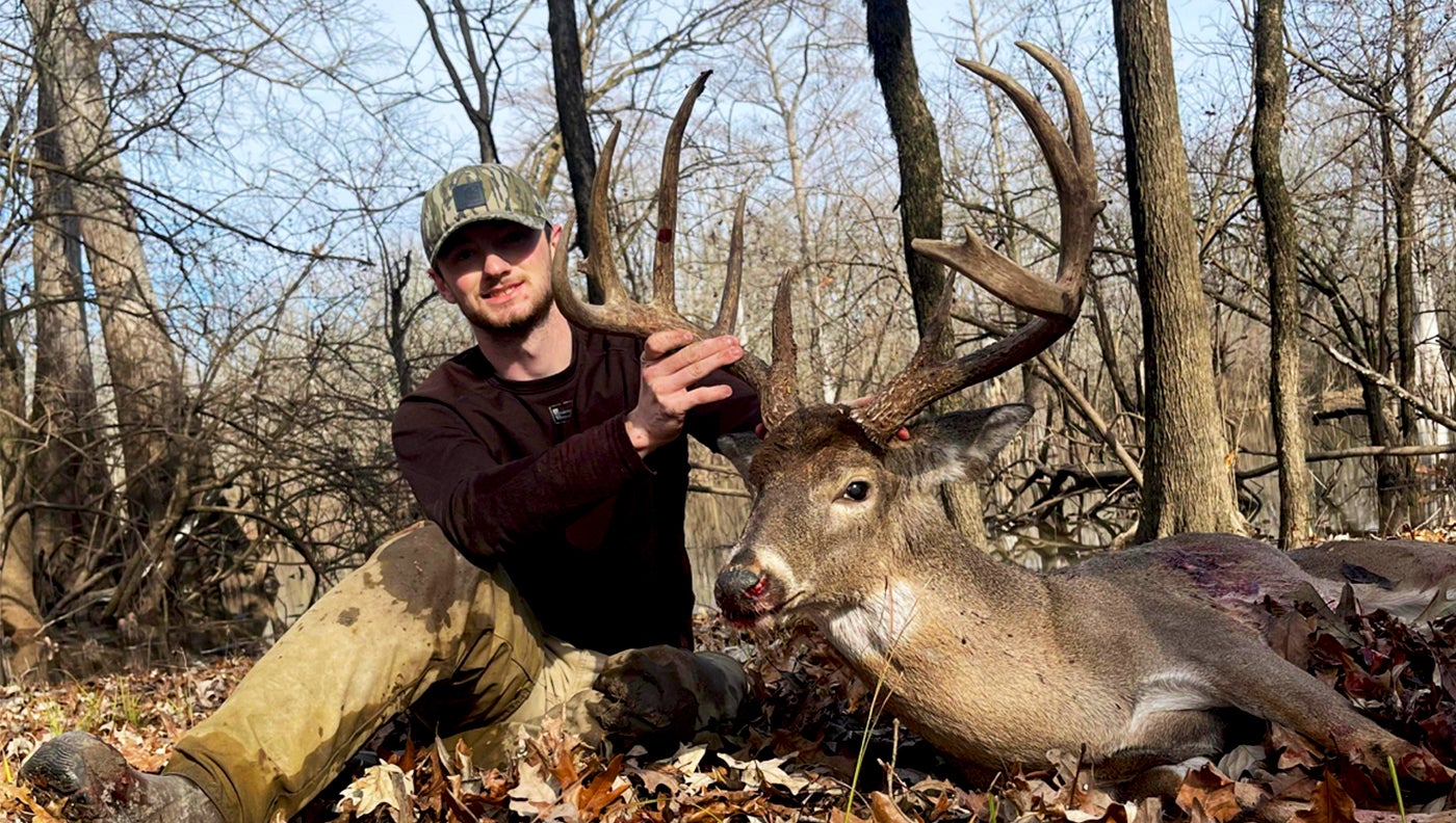 hunter with big buck