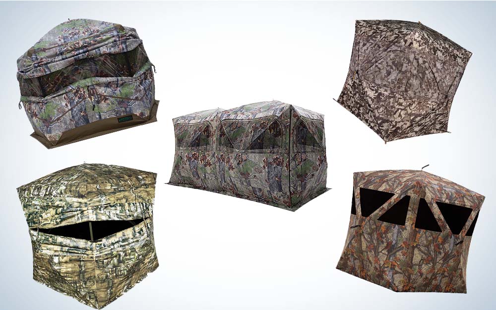 bowhunting ground blind collage