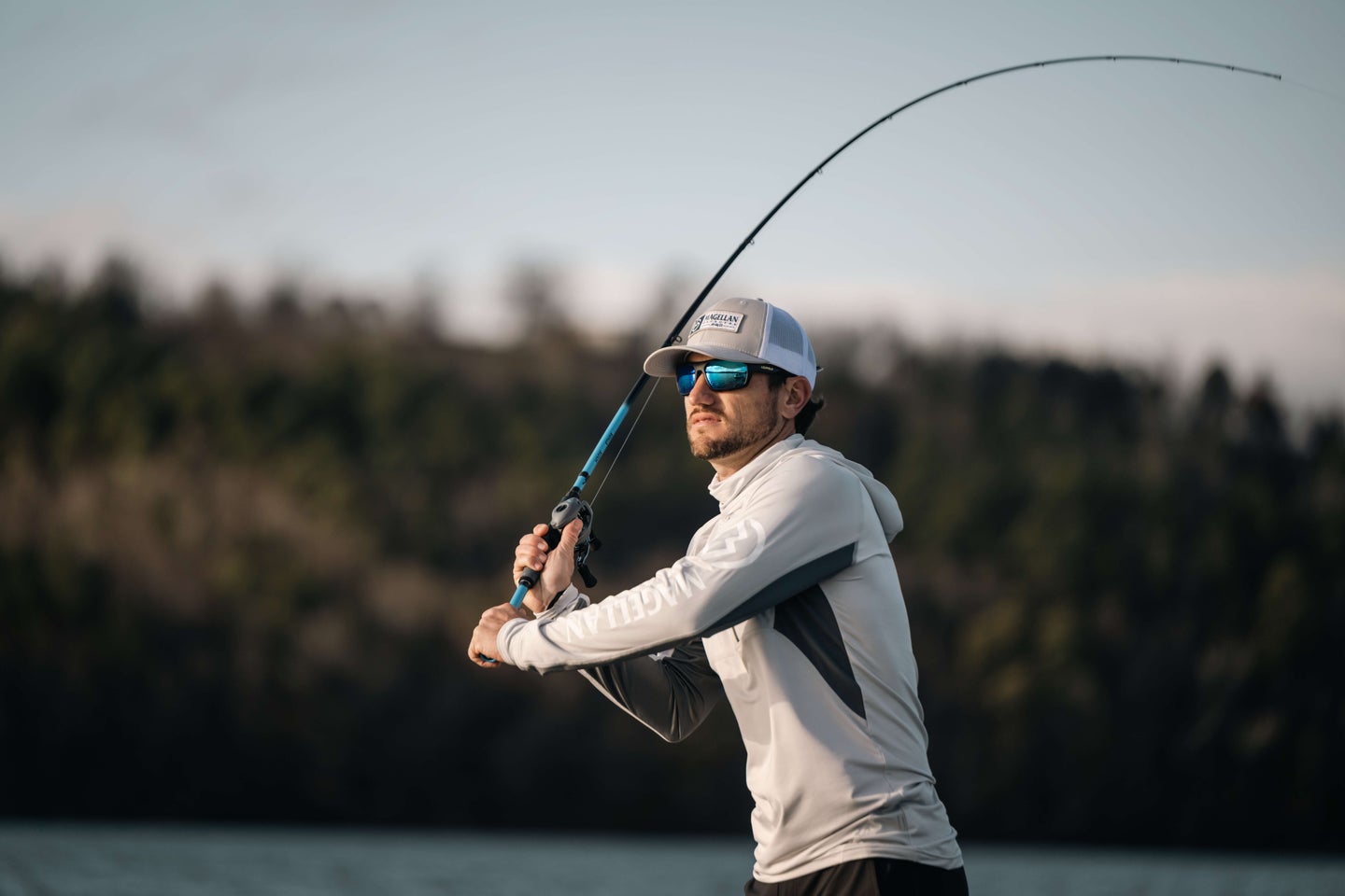 angler casts H20X fishing rod