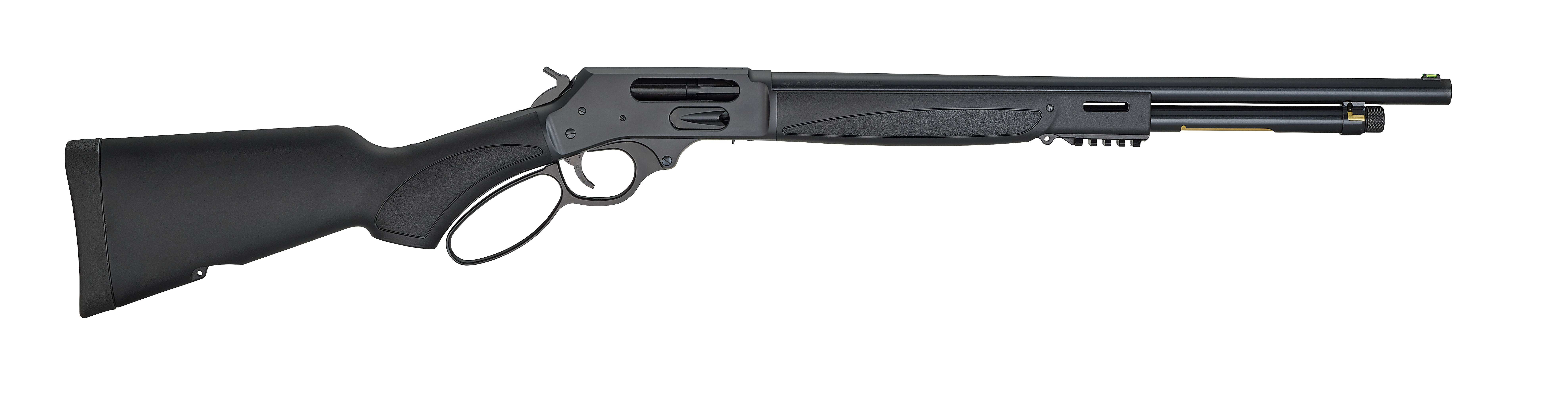 A lever-action type of shotgun.