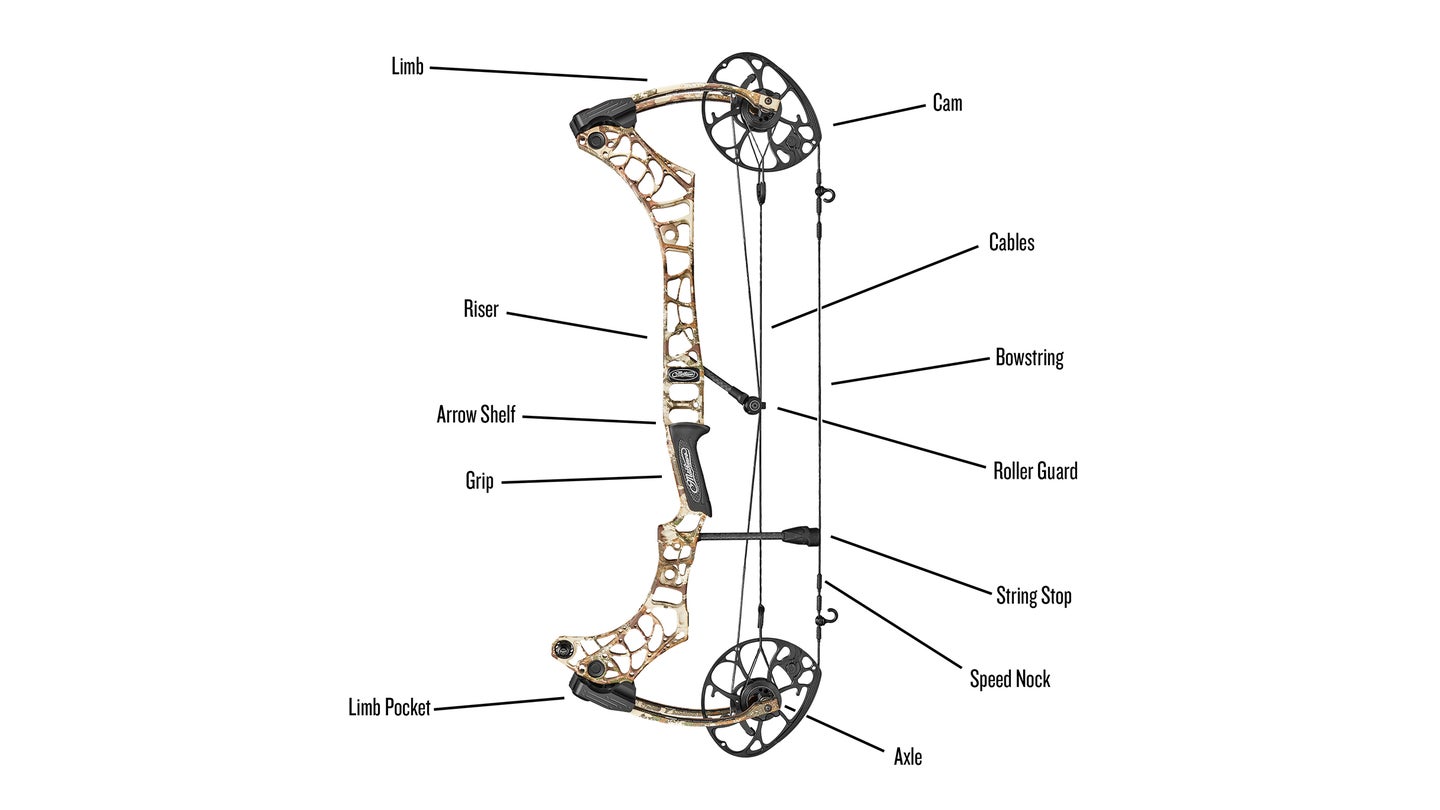 Parts of a compound bow chart.
