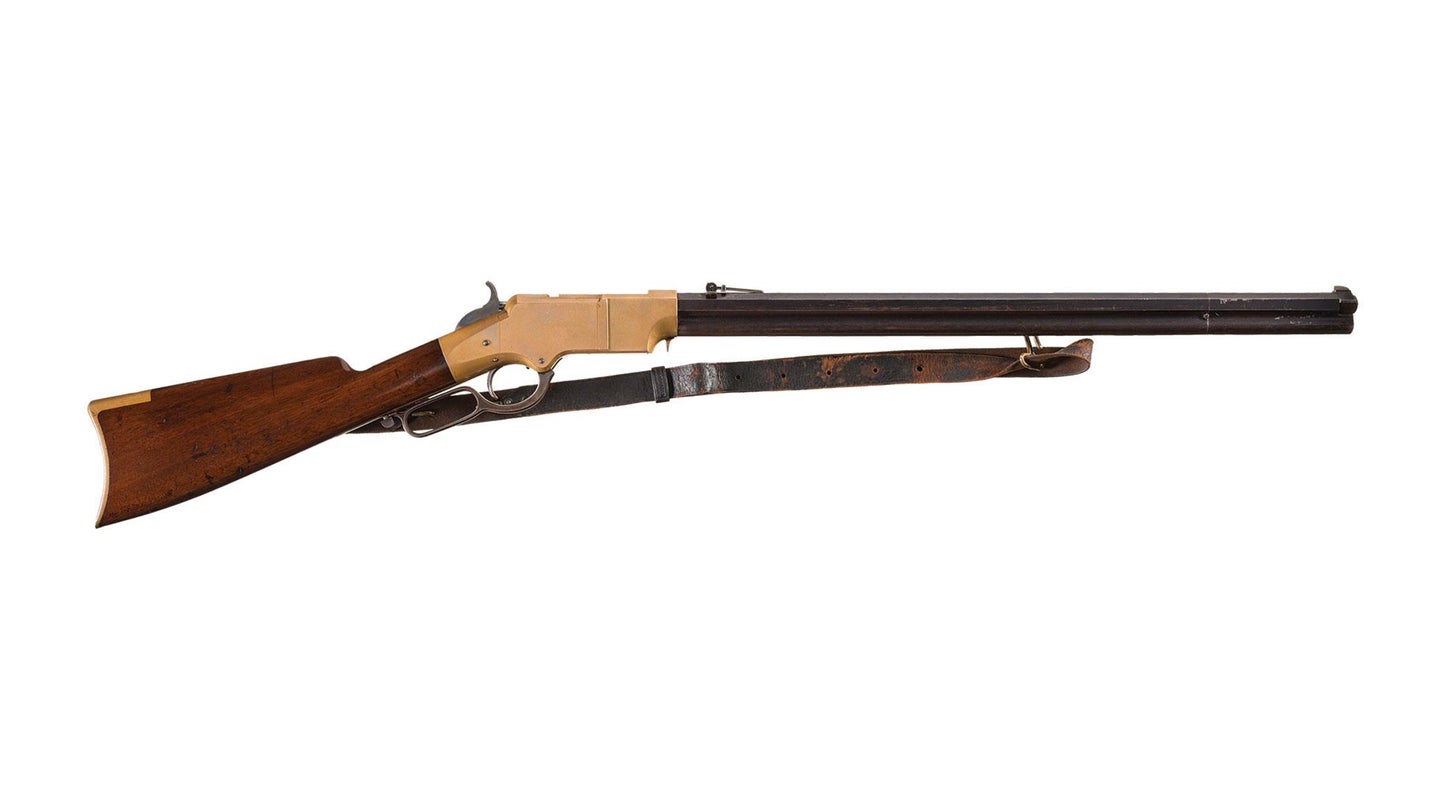 The first lever action rifle, the henry repeater