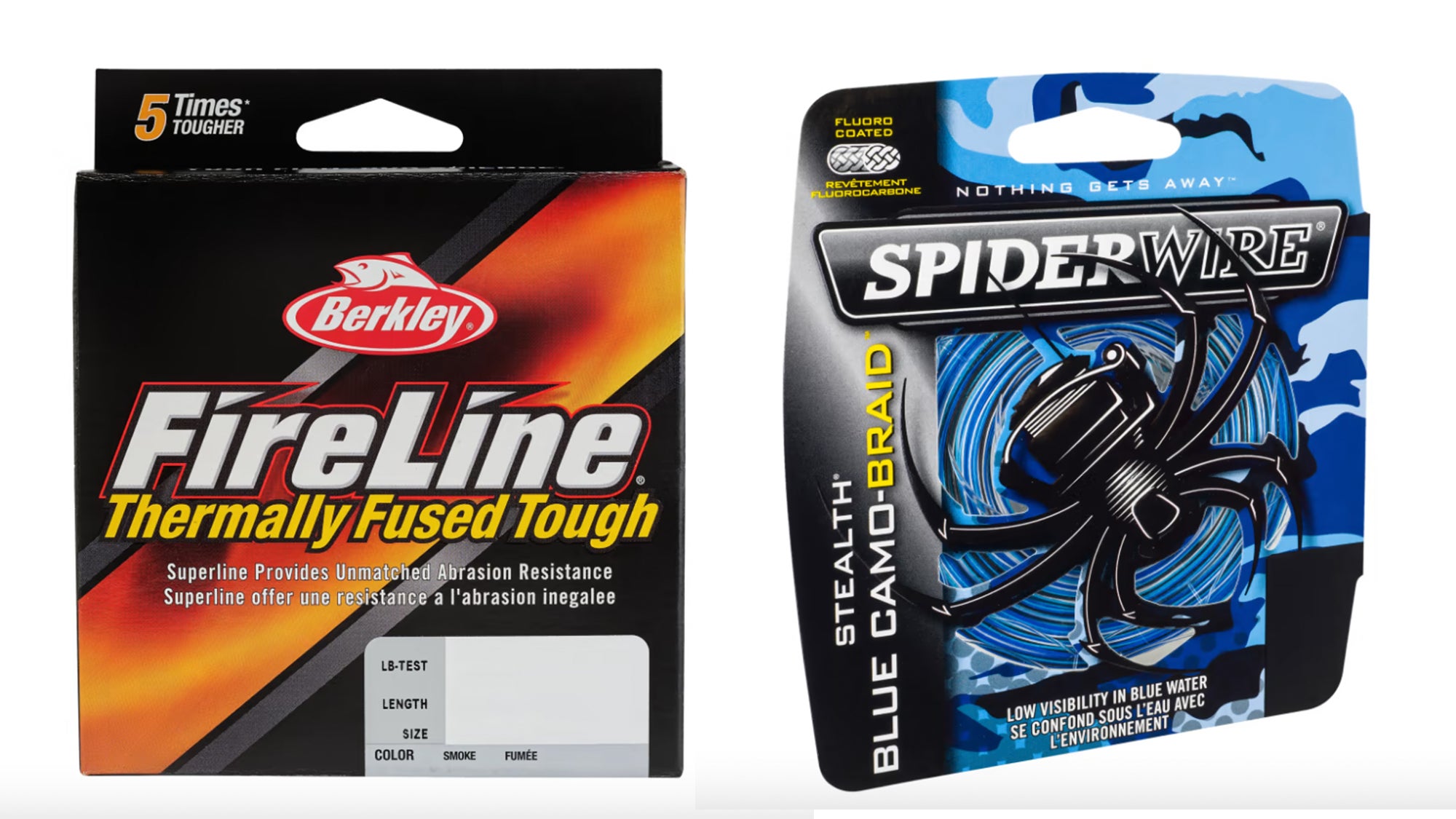 photo of two braided fishing line types from Berkley