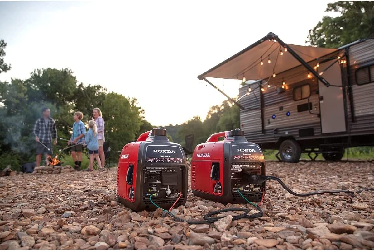honda generators at campsite
