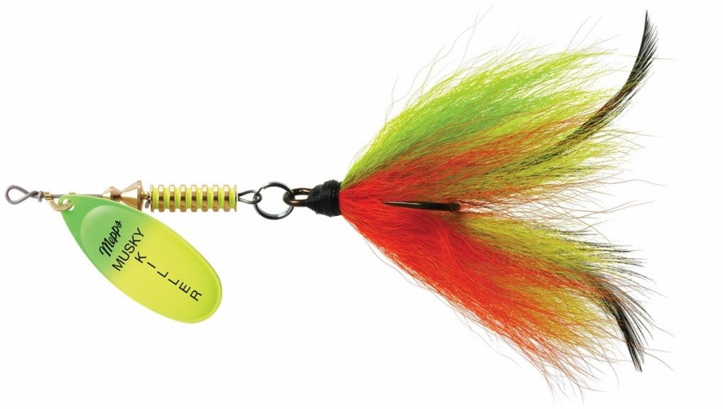 photo of in-line spinner for muskie fishing