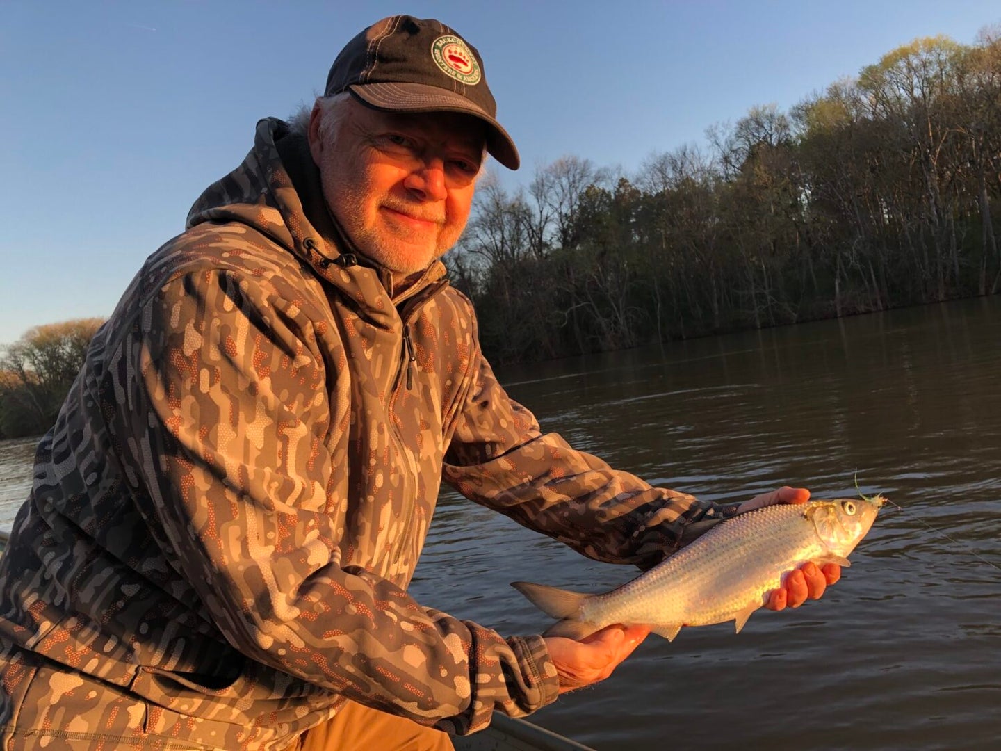 T. Edward Nickens with a hickory shad