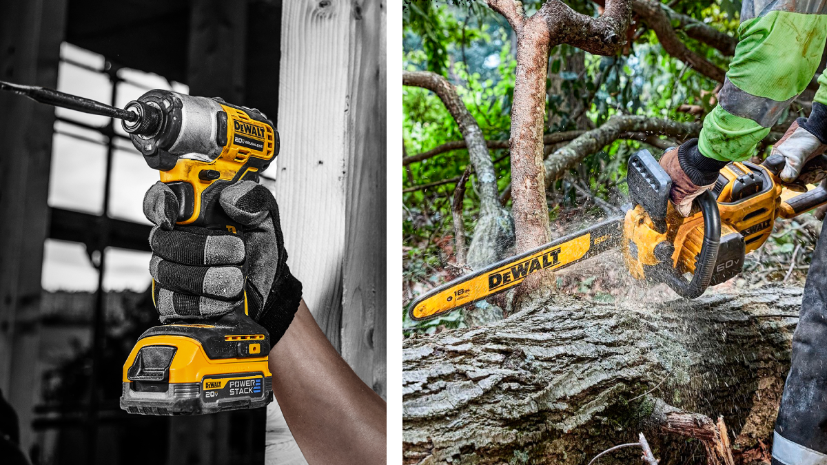 DeWalt impact driver and electric chainsaw