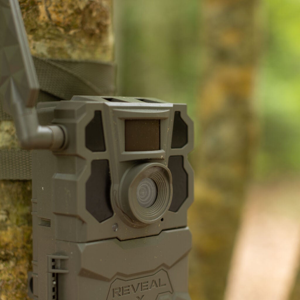 This photo shows the same model trail camera that Highlander says was removed from his private land.