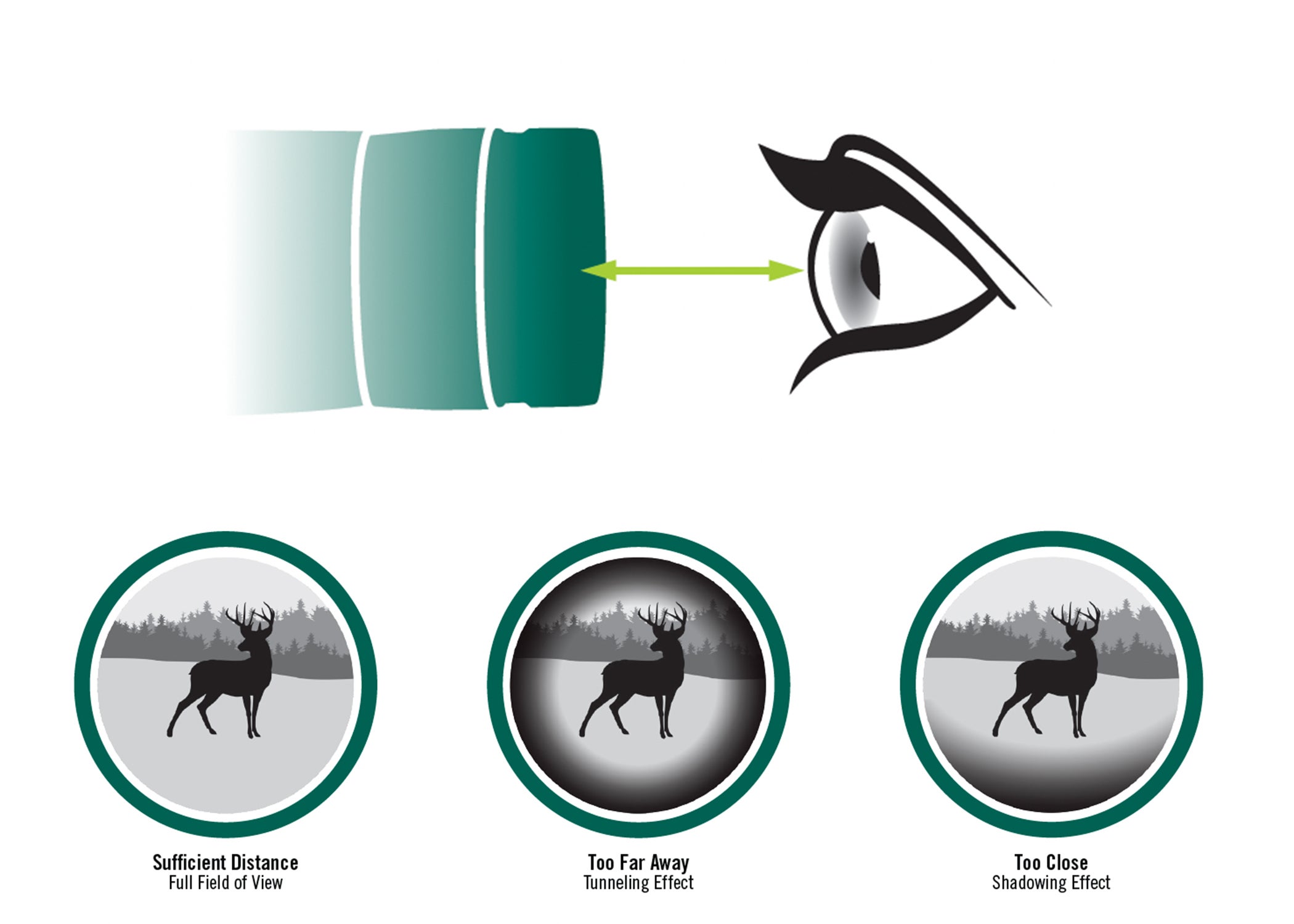 illustration of binocular eye relief