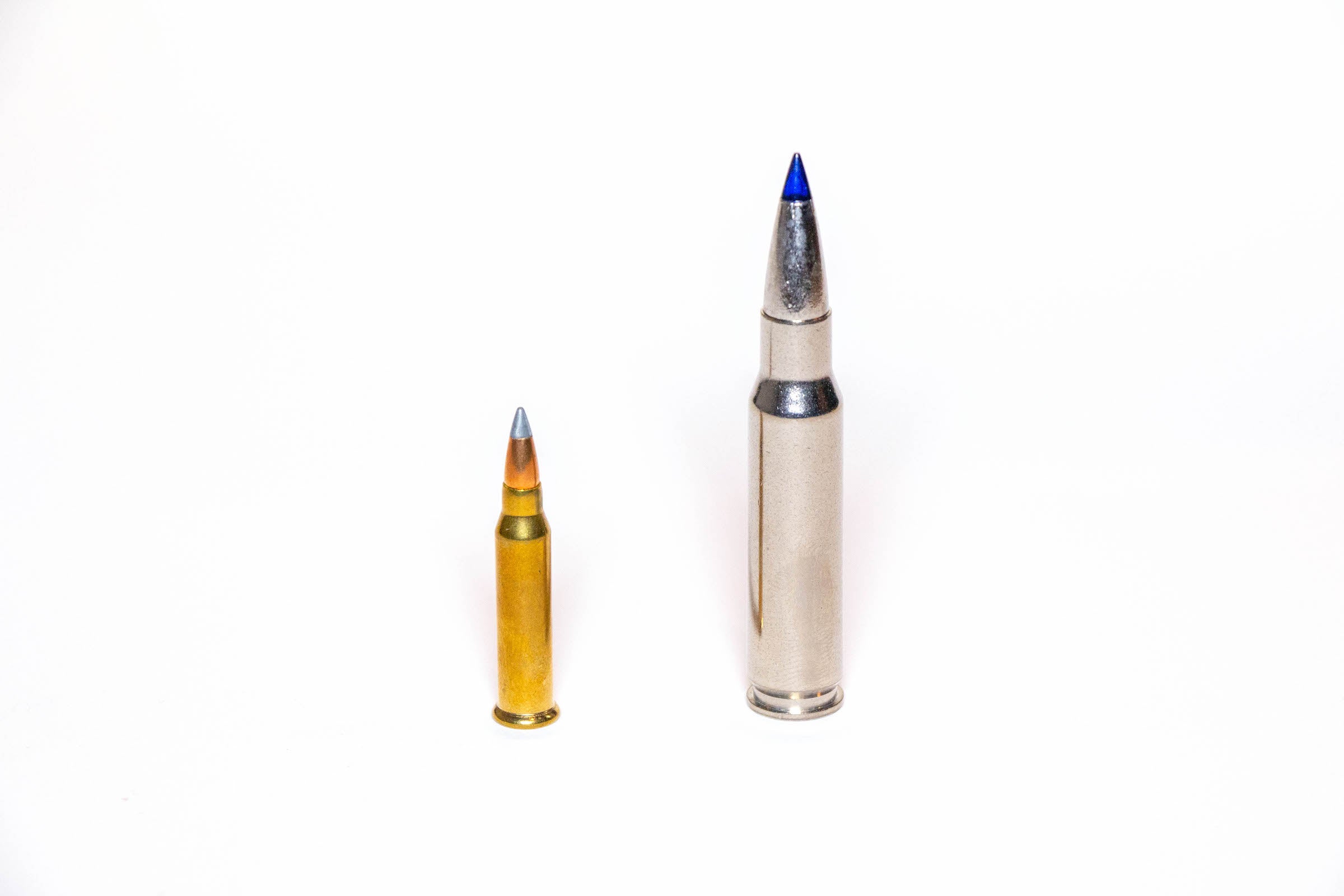 How fast does a bullet travel: Two rifle cartridges.