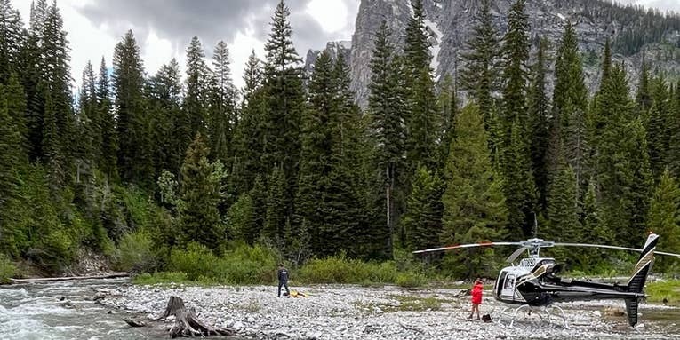 Man Charged with Illegally Landing a Helicopter in Grand Teton National Park and Setting Up a Lakeside Picnic