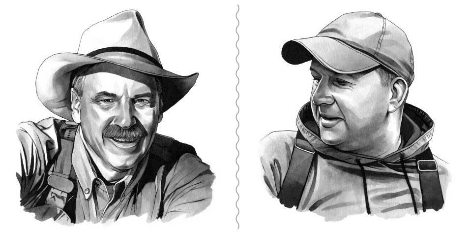 portrait of two steelhead guides