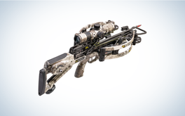 TenPoint Flatline 460 crossbow on blue and black background