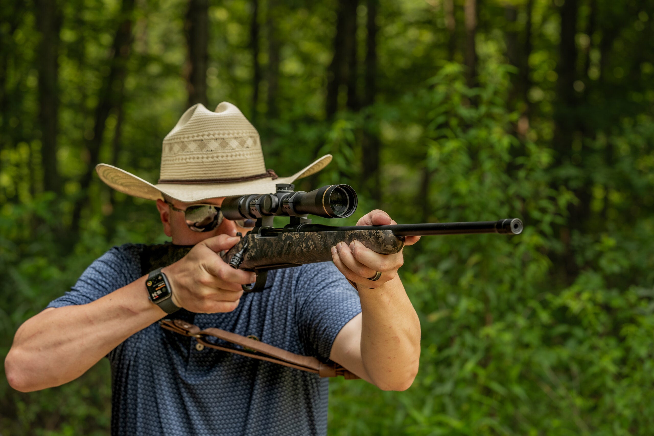 test-panel member shoot offhand with the Wilson Combat NULA rifle