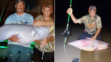 Missouri Kid Boats Massive Blue Catfish Weighing More Than 100 Pounds