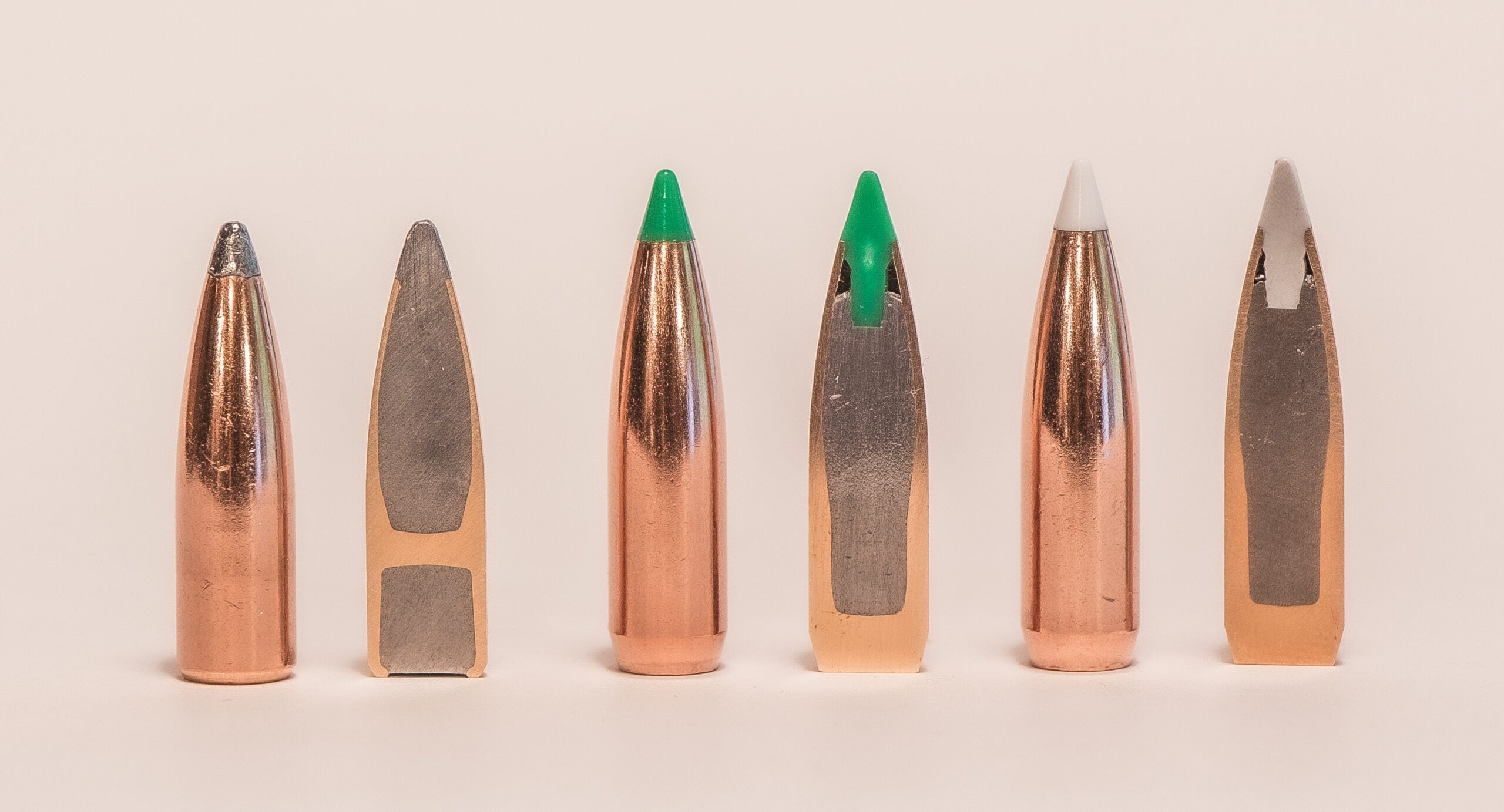 a lineup of bullets showing their lead-allow cores