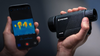 Person connecting Pulsar Axion 2 Thermal Monocular to app on smartphone
