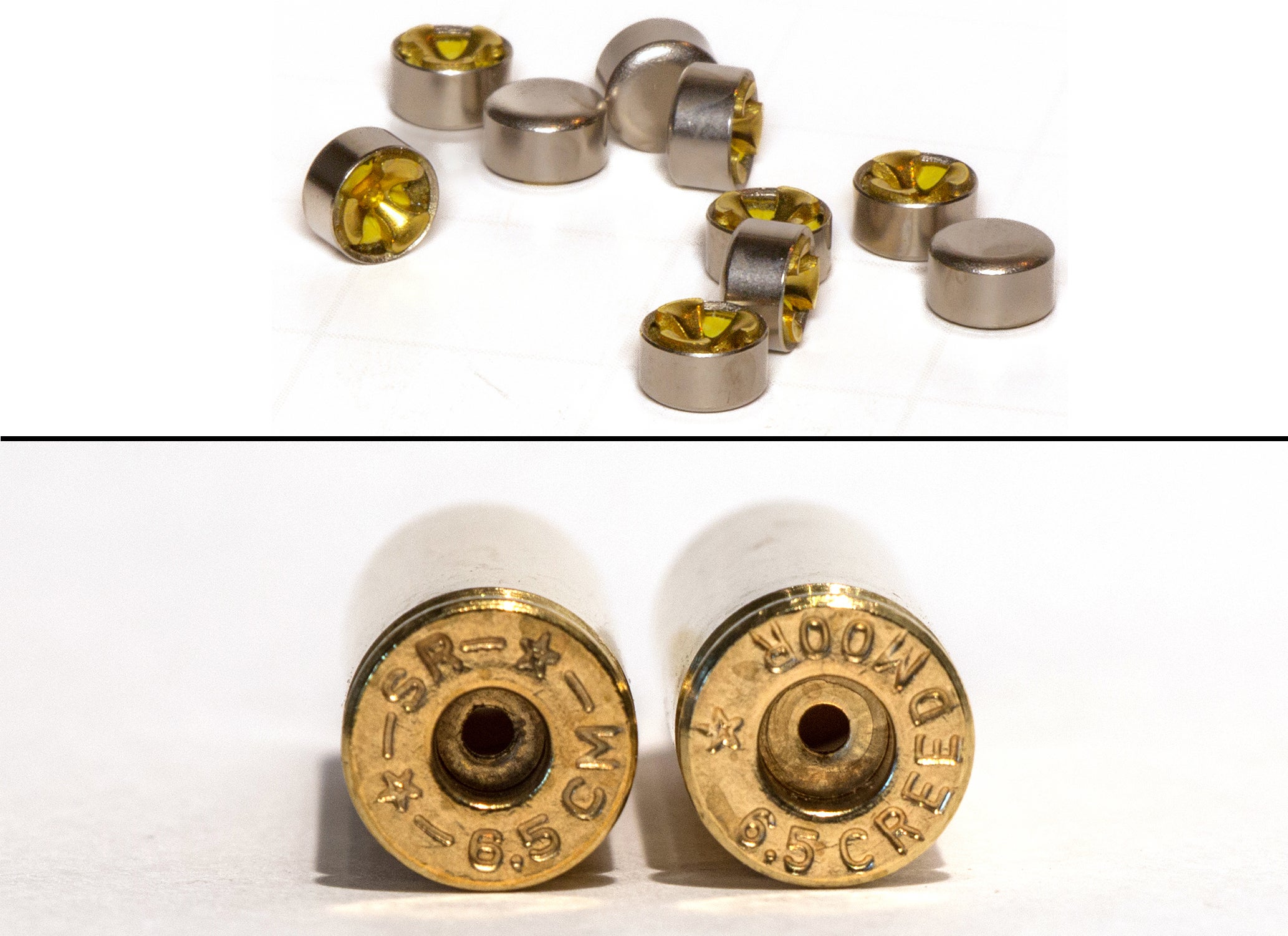 photo showing centerfire cartridge primers and the cartridge head