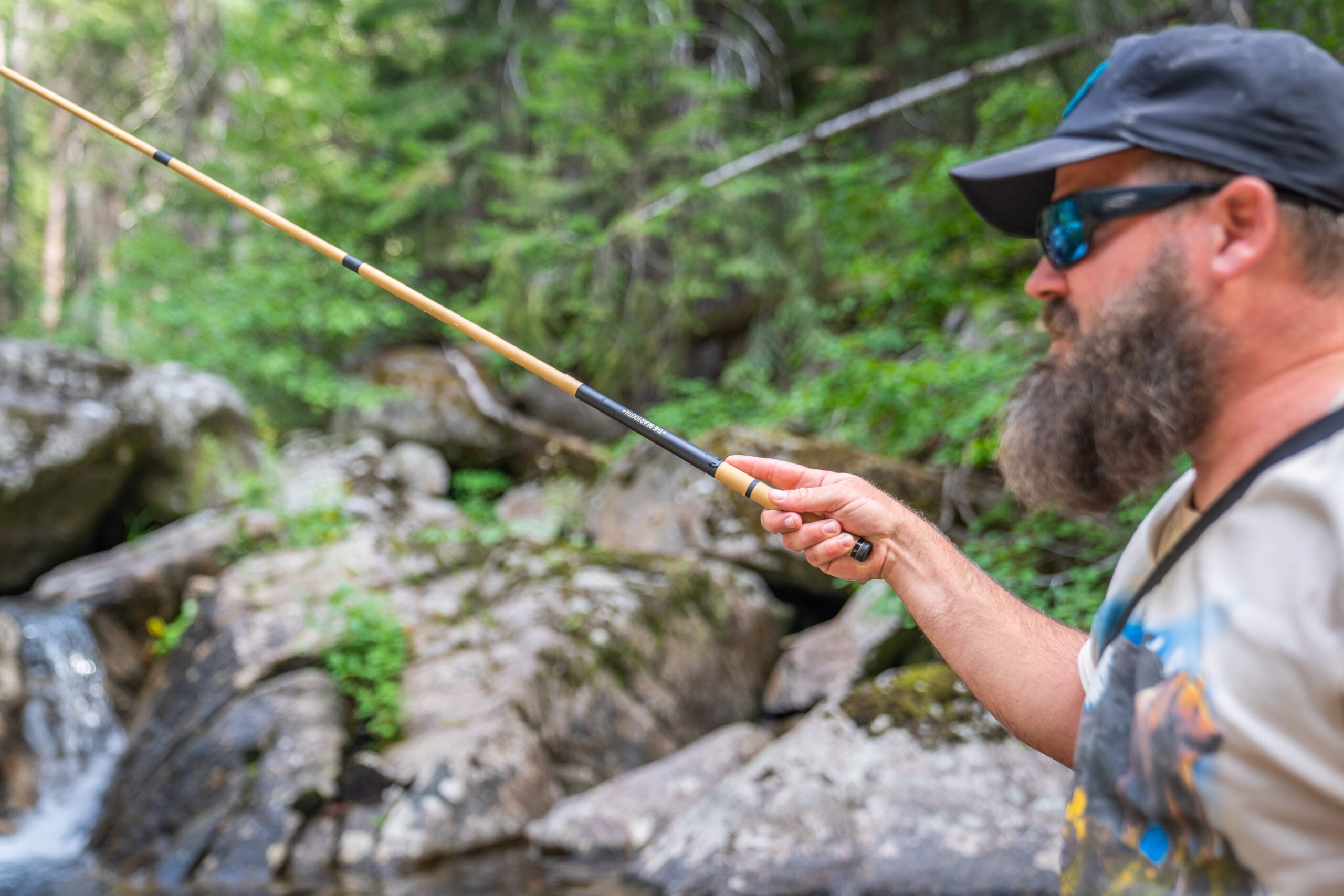 Anglers must use their hands to manage line when fishing with tenkara rods.
