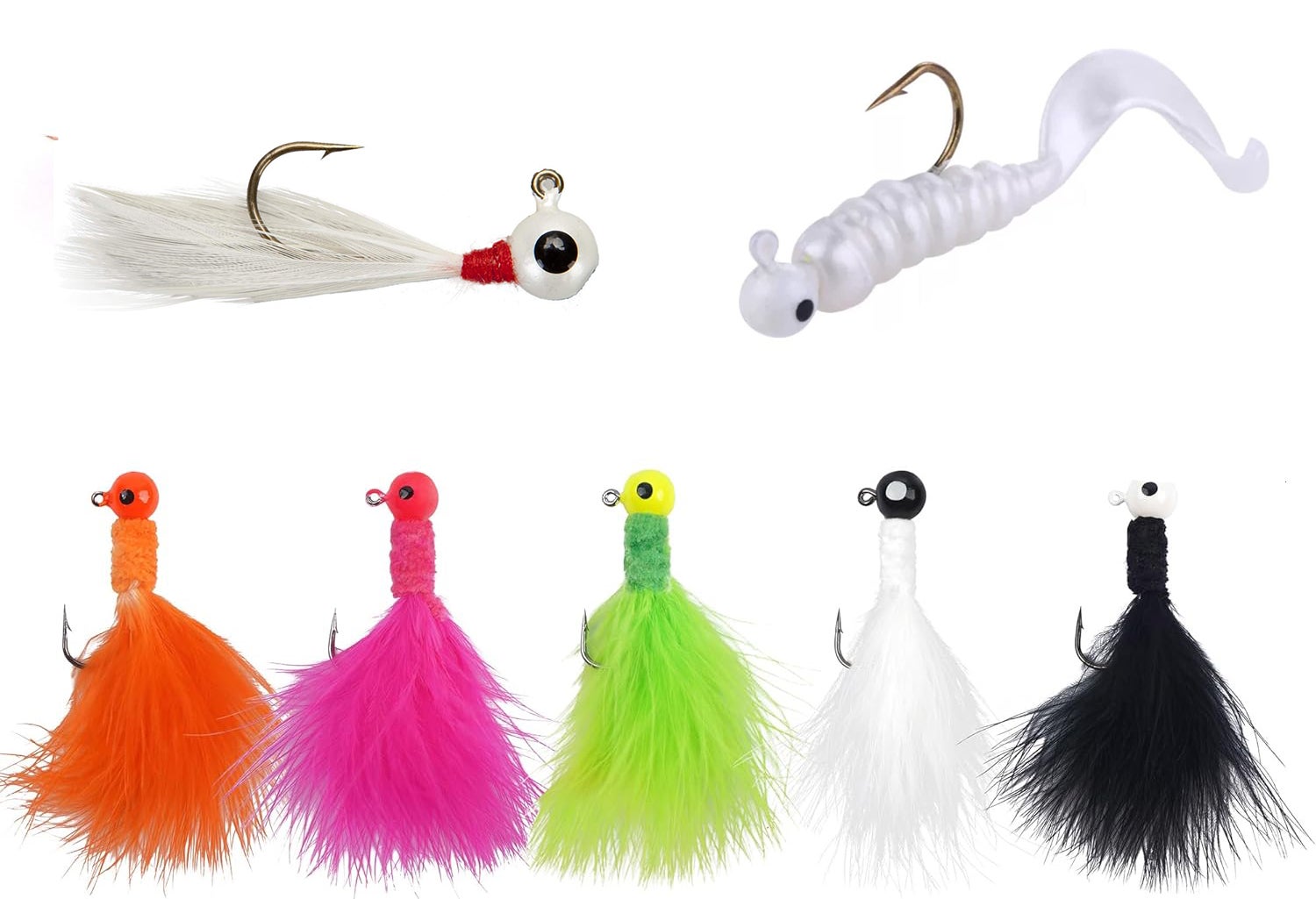 different types of jigs for fishing for trout and panfish