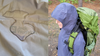 Female hiker wearing Jack Wolfskin Prelight rain jacket