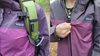 Female hiker wearing Patagonia Torrentshell rain jacket