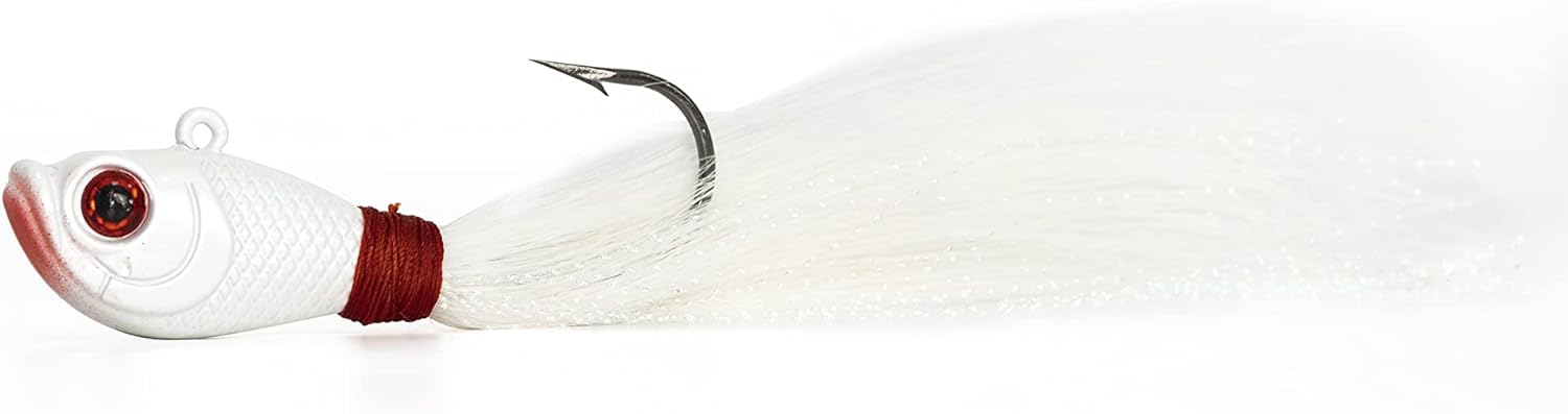 photo of a white bucktail jig