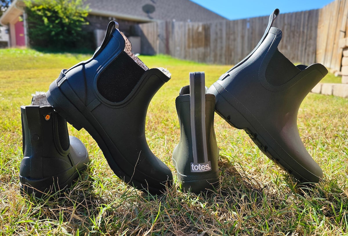 Bogs and Totes Chelsea Rain Boots on grass