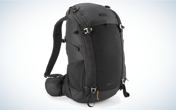 REI Co-Op Trail 40 Pack on gray and white background