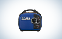 Yamaha 2000 watt generator on blue and white background