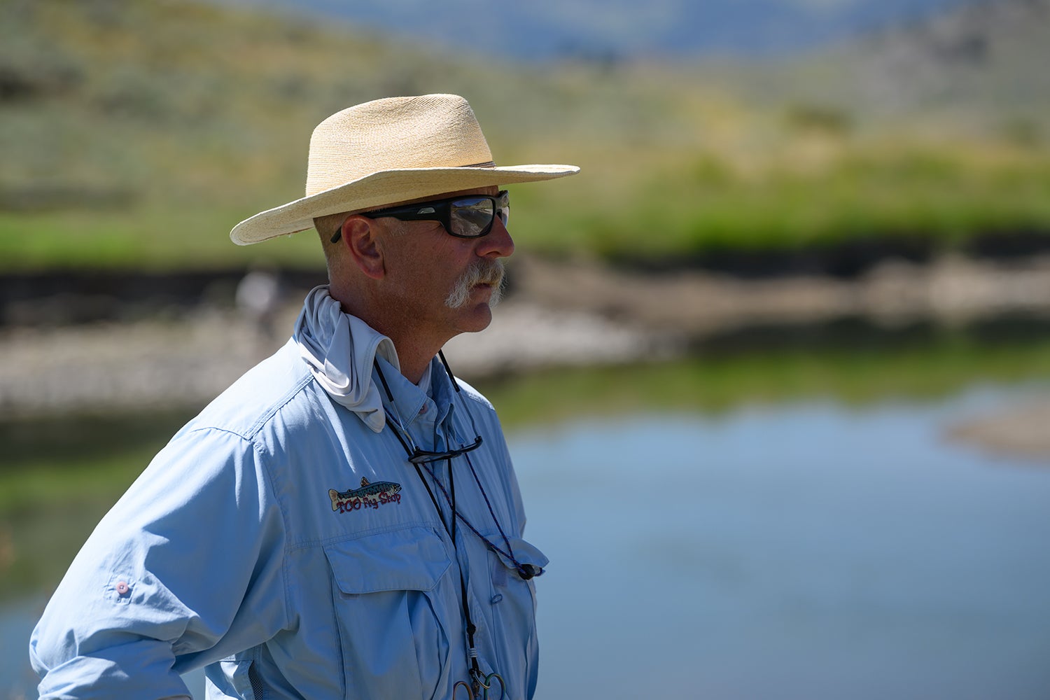 Paul Weamer portrait on river in Yellowstone