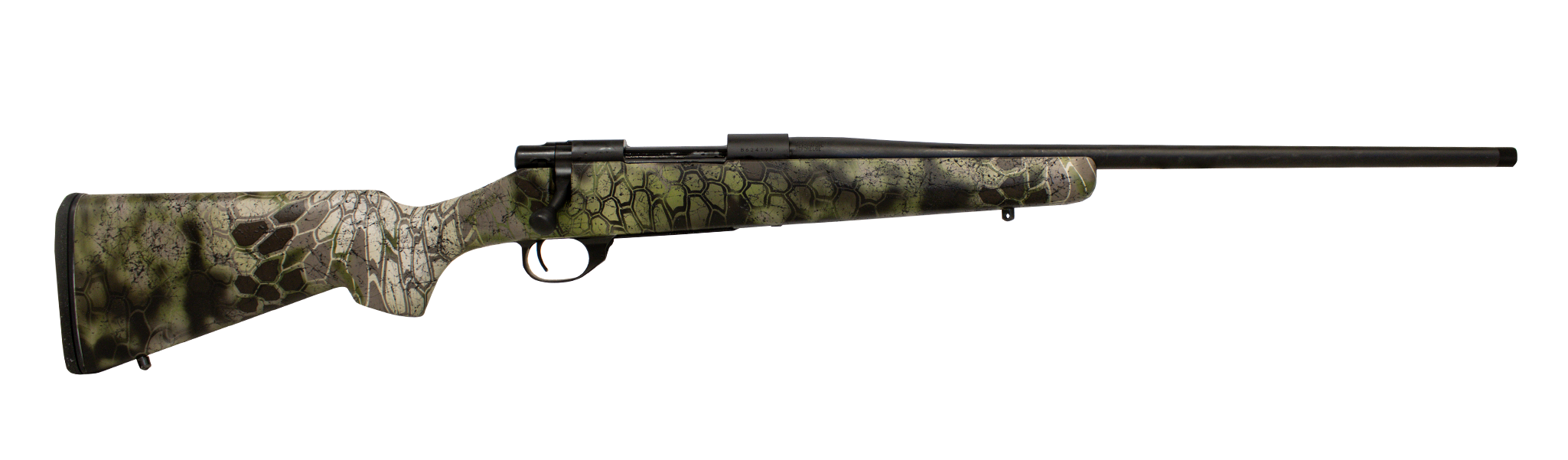 A Howa Carbon Stalker bolt-action rifle on a white background, available in 6.5 Grendel and 308