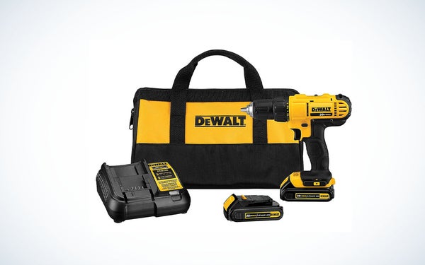 DeWalt's popular cordless drill kit with bag, chrager and battery packs