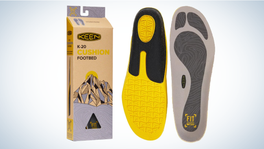 Keen K-20 Outdoor Plus Insoles on gray and white background