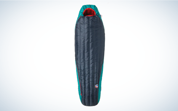 Big Agnes Daisy Mae 0 Sleeping Bag on gray and white background