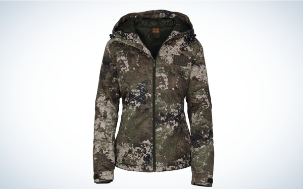 SHE Outdoor Insulated Jacket on gray and white background
